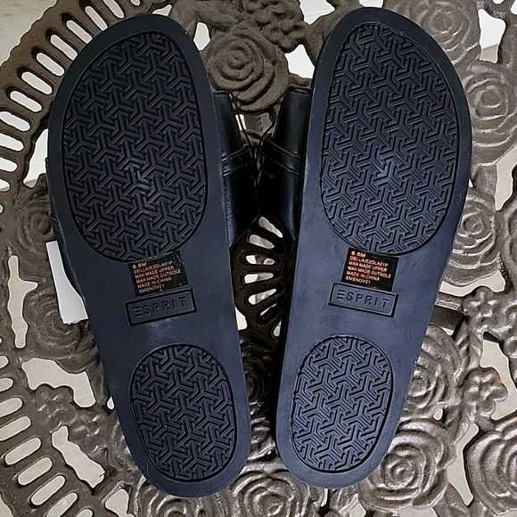 NWT Esprit Della Faux leather slide size 8,5M black. - Picture 7 of 13